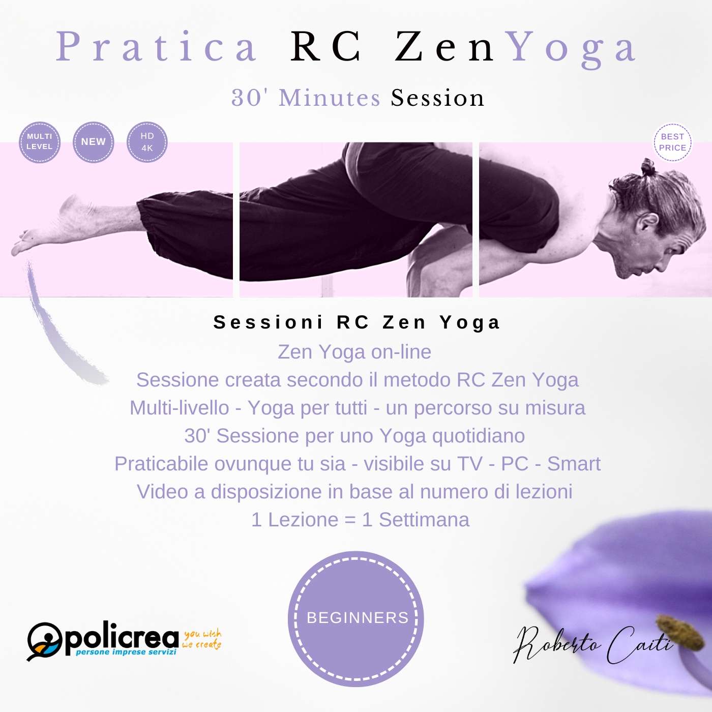 30′ Minuti Lezione RC Zen Yoga – Beginners – 3 Sessioni